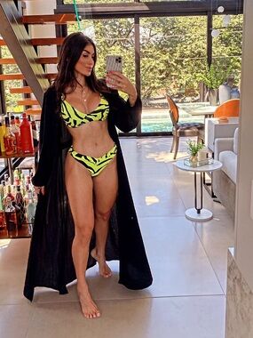 Neon Zebra Brazilian Bikini Set | Underwire Swimwear